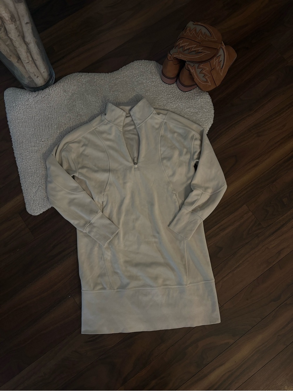 🤎Lululemon Beige Quarter Zip Athletic Dress